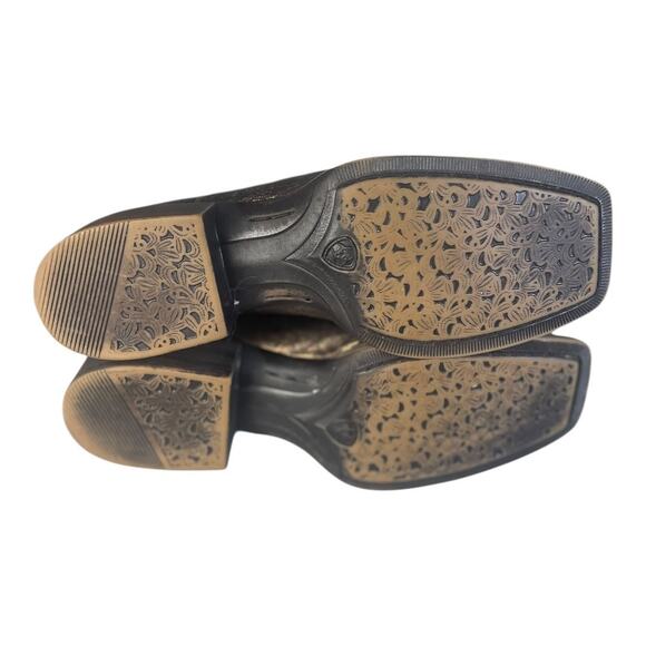 Ariat Women’s Round Up Rio Dark Bronze Leather Western Boots Size-8.5B - Picture 8 of 13